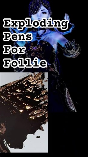 Exploding pens to make my Follie outfit more inky #follie #tenno #artist