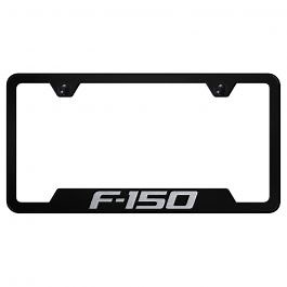 License Plate Frame Black With Laser Etched F-150 Logo