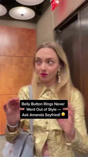 Amanda Seyfried inspired belly button piercing at Tory Burch FW26 runway