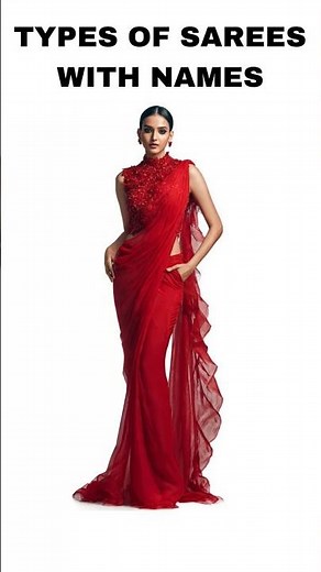 Types of sarees with names / Different types of saree wearing styles.