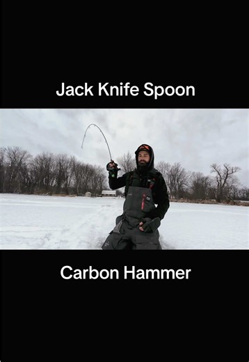 The Carbon Hammer and Jack Knife Spoon is a killer combo! #icefishing #crappie #fyp #fishtok #PanfishSlayers
