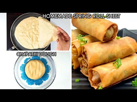 homemade spring roll sheet using wheat flour | spring roll sheet without maida |spring roll wrappers