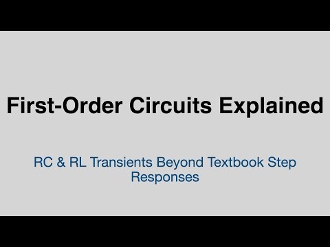 First-Order Circuits Explained Properly | RC & RL Transients Beyond Textbook Step Responses