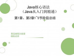 第4天 Java核心语法（Java从入门到精通）第1章、第2章1~5节阶段总结#java#零基础学java#java程序员#java编程#java编程教学