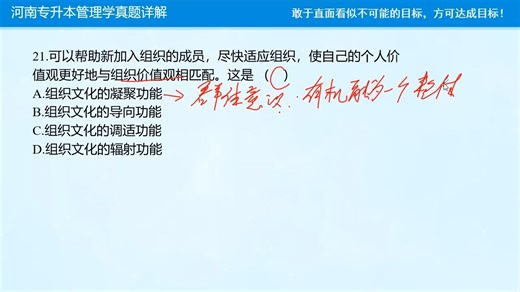 2021年管理学真题精讲2