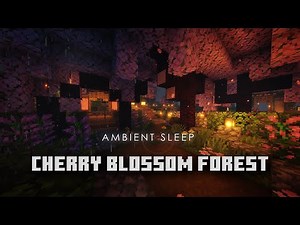 A Cozy Night In A Cherry Blossom Forest | Minecraft Ambience