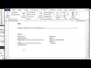 Microsoft Word - Generating an Index