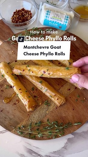 Montchevre Goat Cheese Phyllo Rolls Recipe