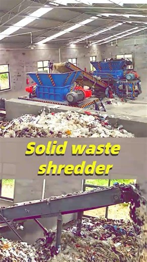 Industrial solid waste crushing,this equipment faces it calmly #industrialshredder#shredder