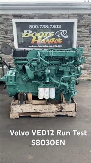 Testing a Used VED12 Volvo Engine #dieselengineparts #mechanic #volvotrucks #dieselengineparts