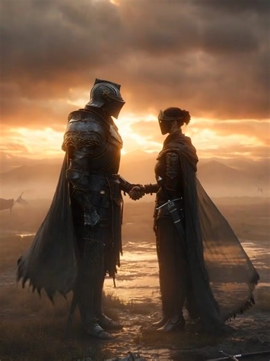 Some warriors fight for glory… Others fight after saying goodbye. 🥀 #DarkFantasy #EpicKnight #CinematicScene #FantasyStory #EmotionalScene