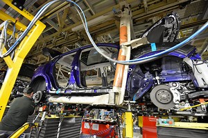 UK car manufacturing hits highest level for a decade despite small monthly fall