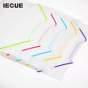 [Hot Item] Clear PP Plastic Office Stationery File Folder with Colored Elastic Band
