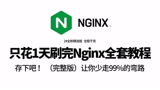 2025吃透Nginx全套实战教程，1天学完，让你少走99%的弯路！全程干货无废话！