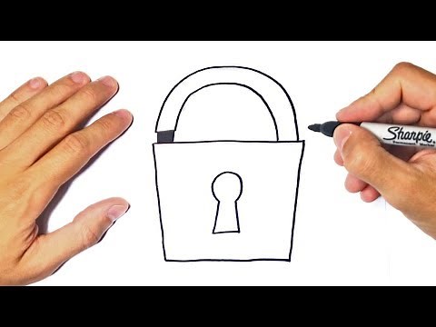 How to draw a Padlock Step by Step | Easy drawings