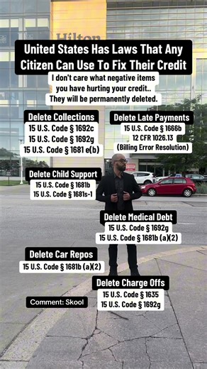 Use These Laws To Fix Your Credit #creditrepair #foryou #fyp #xzybca