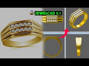 How to Make a Simple Gents Diamond Ring in JewelCAD 5.1 | Beginner-Friendly Jewelry Design Tutorial