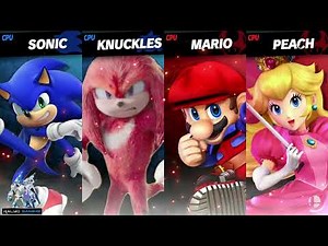 Movie Sonic & Knuckles vs Movie Mario & Peach