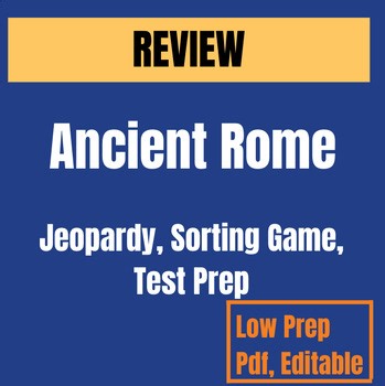 Ancient Rome Review Bundle | Jeopardy Game Sorting Activity