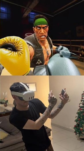Jogar boxe na realidade virtual é demais! No meta quest 3 #metaquest #quest3 #vrgaming #vr #boxing