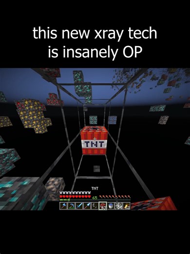 this new xray tech is insanely OP #minecraft #minecraftmemes | minecraft