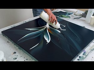 🫶NEW!! ABSTRACT PAINTING with Lively Oceanic Scrapes | Acrylic Modern Art