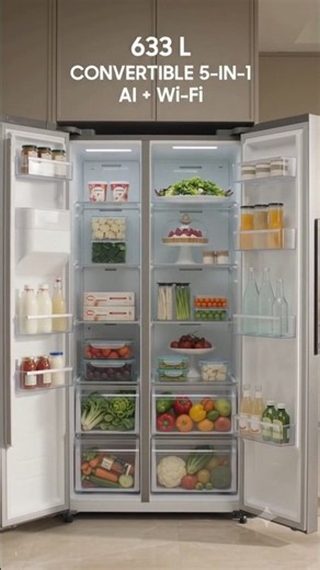 Samsung 633L Side by Side Refrigerator with Water & Ice Dispenser