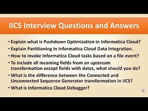informatica iics interview questions - Part4 || informatica cloud | ITTechTeach| #iics #informatica