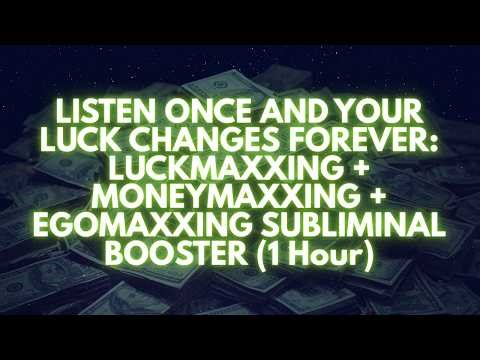 LISTEN ONCE AND YOUR LUCK CHANGES FOREVER: LUCKMAXXING + MONEYMAXXING + EGOMAXXING 95% SUB BOOSTER