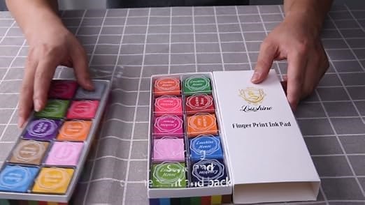20 color ink pads for kids