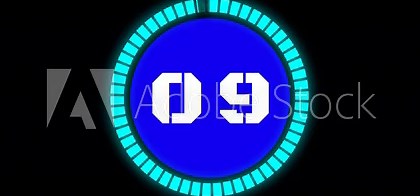 Neon Circular Countdown Timer Video Animation for Stream, Event, and YouTube Intro