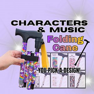 Folding Walking Cane With Design, - Collapsible, Adjustable Walking Stick, Unique Walking Canes for Theme Parks and Concerts, Cool Mobility - Etsy