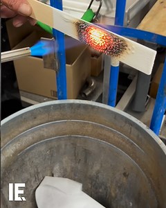 This fire coating is so resistant to fire that wood put directly in front of a blowtorch refused to burn. 📸: Instagram / @brushfire_battle_systems | Interesting Engineering