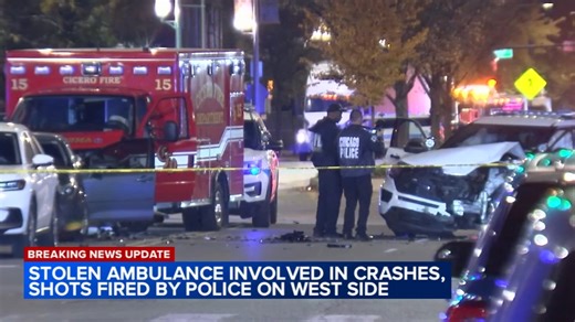 Man charged in stolen ambulance chase, crashes involving Chicago police on West Side, CPD says
