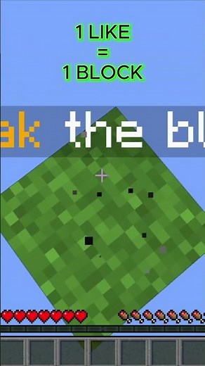 1 like = 1X Block abbauen #minecraft #shorts #oneblock