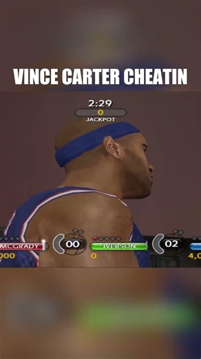 VINCE CARTER IS A CHEAT CODE IN NBA BALLERS #nba #2kcommunity #retrogaming #ps2 #basketball