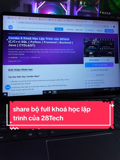 share bộ full khoá học lập trình của 28Tech gồm C/C SQL Python Frontend Backend #laptrinh #laptrinhvien #sinhvien