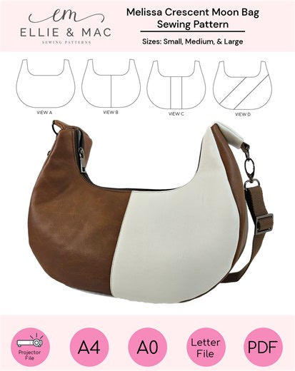 Melissa Crescent Moon Bag Sewing Pattern
