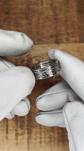 Einzigartiger Ring aus Schweizer Silbermünze selbstgemacht