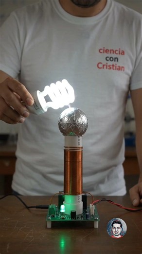 Bobina de Tesla #experimento #fisica #tesla #ciencia
