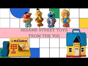 90s Playskool Sesame Street Toys Review || Elmo, Big Bird, Cookie Monster, Bert, Ernie