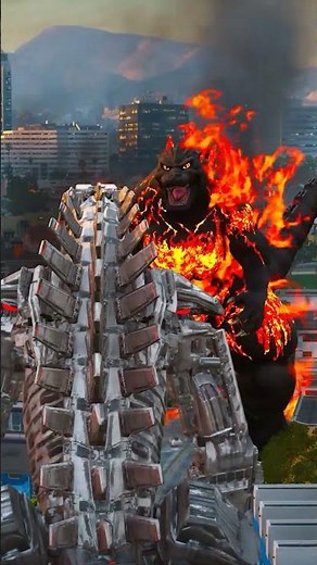 Mechagodzilla vs Burning godzilla #gta5mods #godzilla