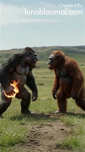 Orangutan vs. Gorilla: BRUTAL Jungle WAR! 🦍💥 You Won't Believe Who Wins!
