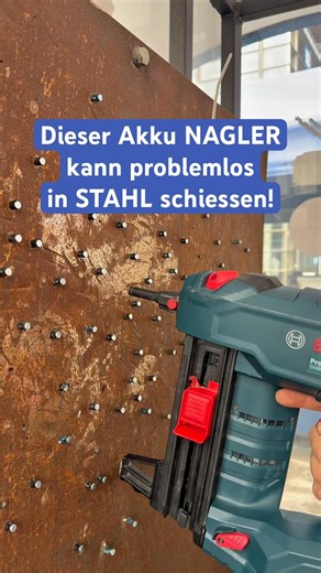 😳 STAHL, BETON? Kein PROBLEM! BOSCH GNB 18V-40 Akku-Nagler im SPEED CHECK #shorts #diy