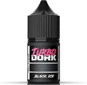 Turbo Dork Black Ice Metallic Acrylic Paint 22ml Bottle - Water-based Non-Toxic Metallic Finish Paint