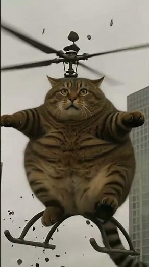 🐱💨 Fat Helicopter Cat Loses Control!