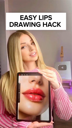 Easy LIPS drawing hack tutorial 👄 #howtodraw #lipsdrawing #drawing #drawingtutorial #art #sketch