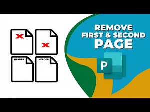 How to remove header from first and second page in publisher