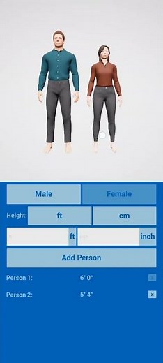 Height Comparison: 6'0" vs 5'4" in 3D! See the Difference