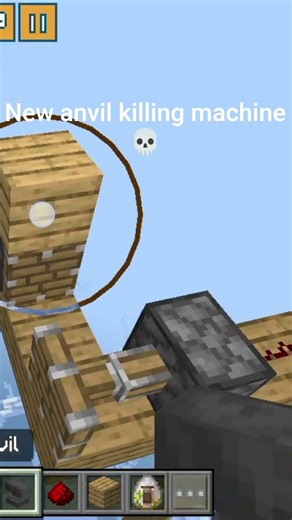 anvil killing machine💀 #minecraft #minecraft